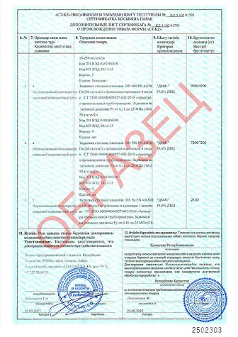 Сертификат соответствия Техснабэлектрикс